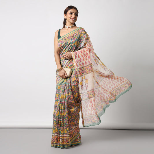 Garden of Secrets -Cotton Silk Saree