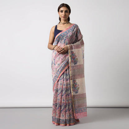 Bluebells - Print Cotton Silk Saree