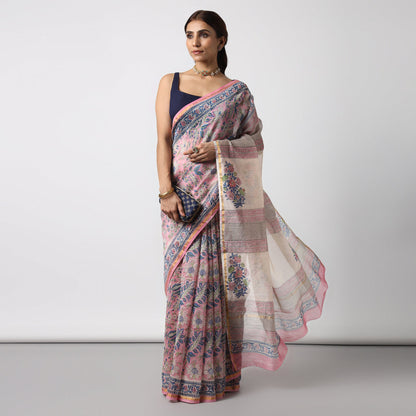 Bluebells - Print Cotton Silk Saree