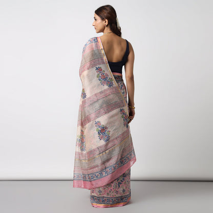 Bluebells - Print Cotton Silk Saree