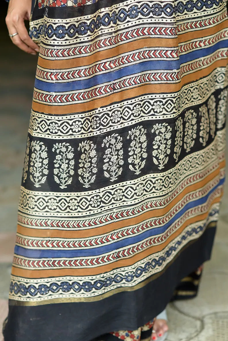 Chinese Checkers- Cotton Silk Saree