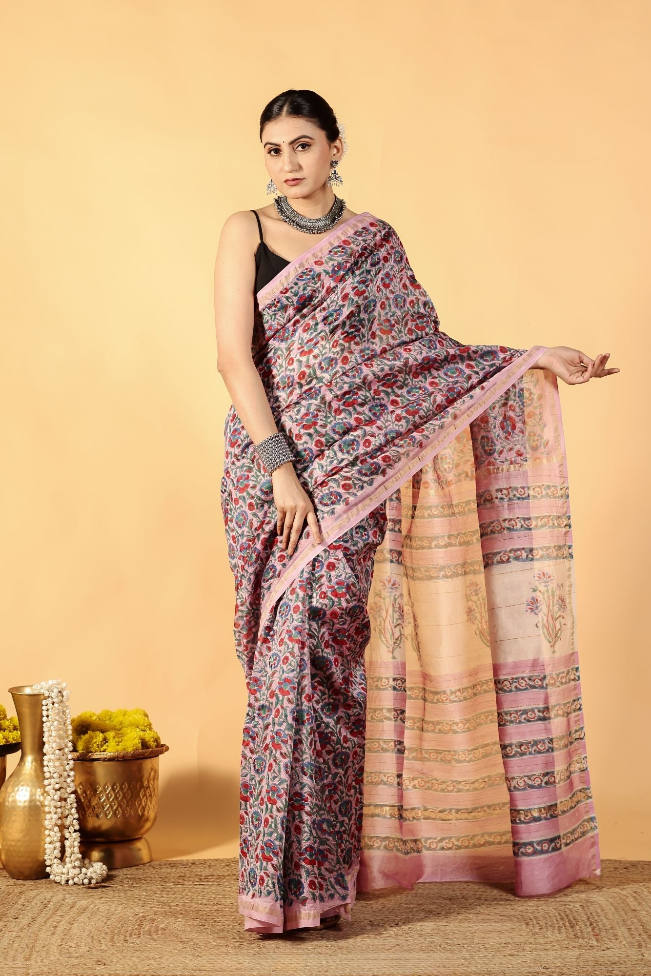 Rose Aura Cotton Silk Saree