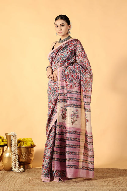 Rose Aura Cotton Silk Saree