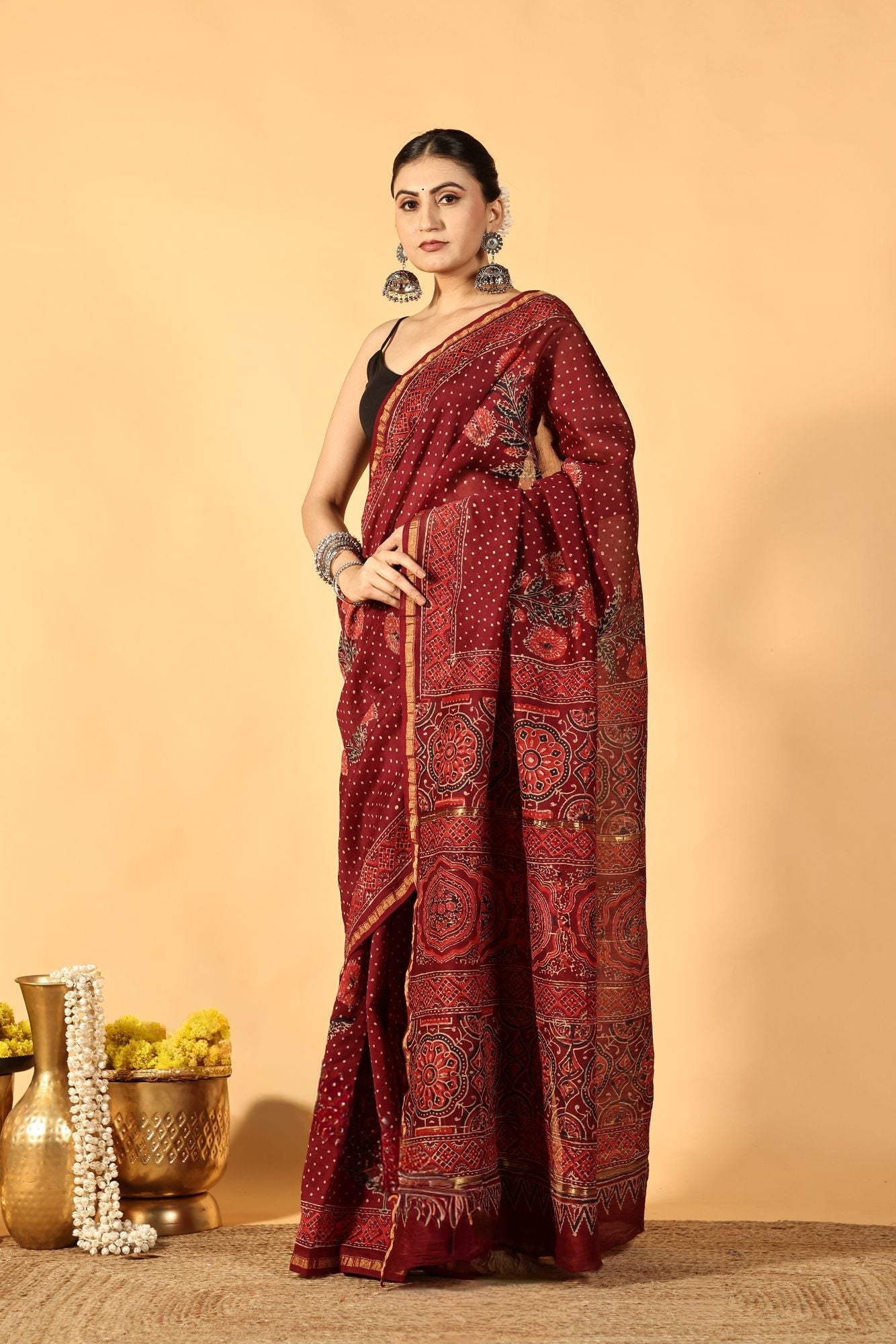 Anarika Floral Cotton Silk Saree