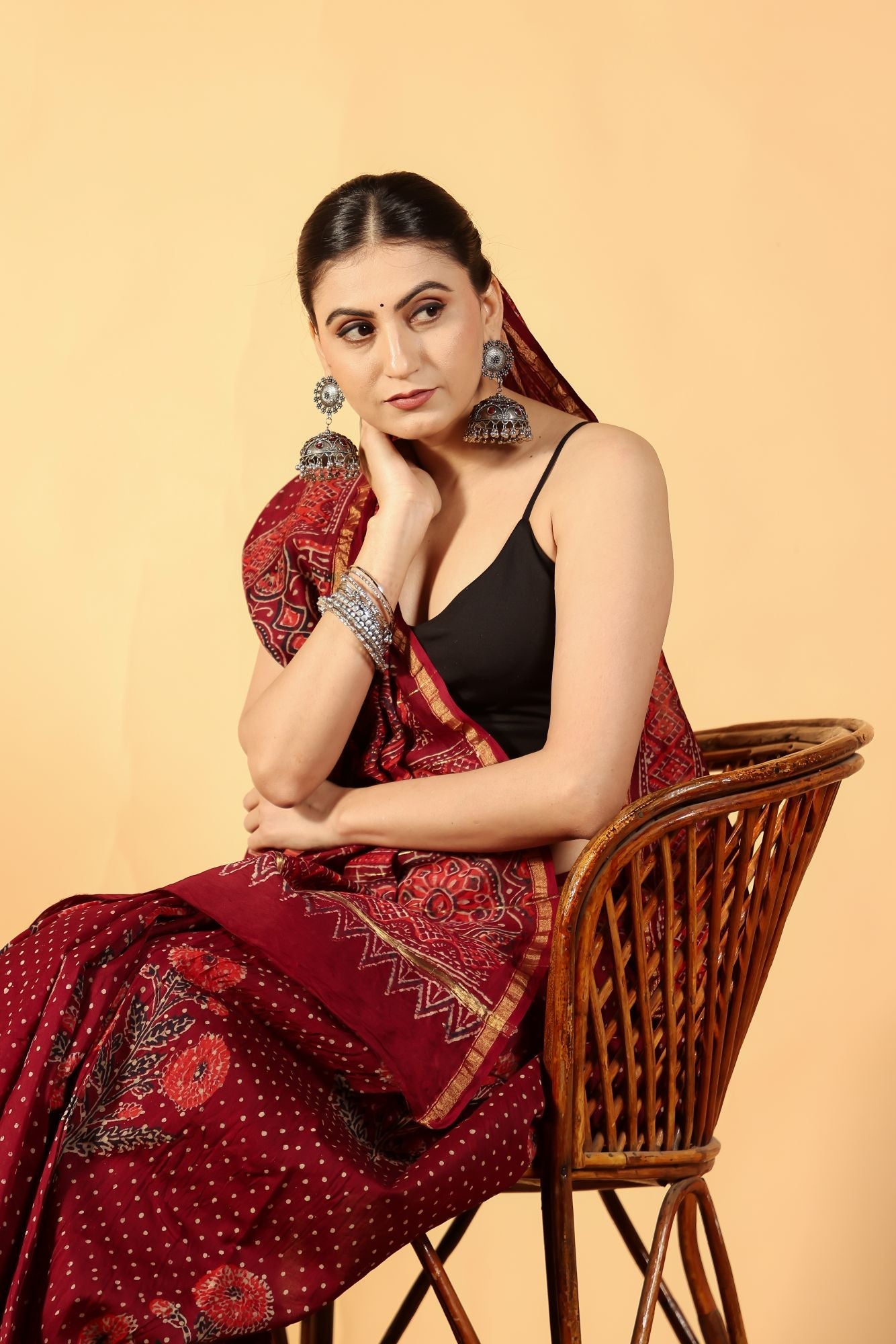 Anarika Floral Cotton Silk Saree
