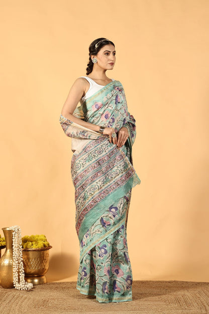 Sage Whisper Cotton Silk Saree