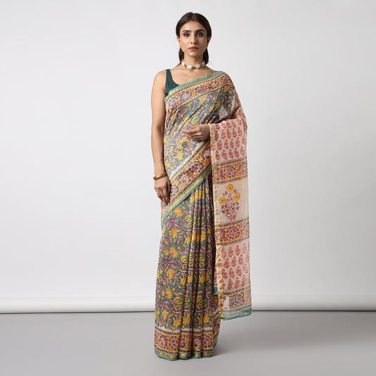 Garden of Secrets -Cotton Silk Saree