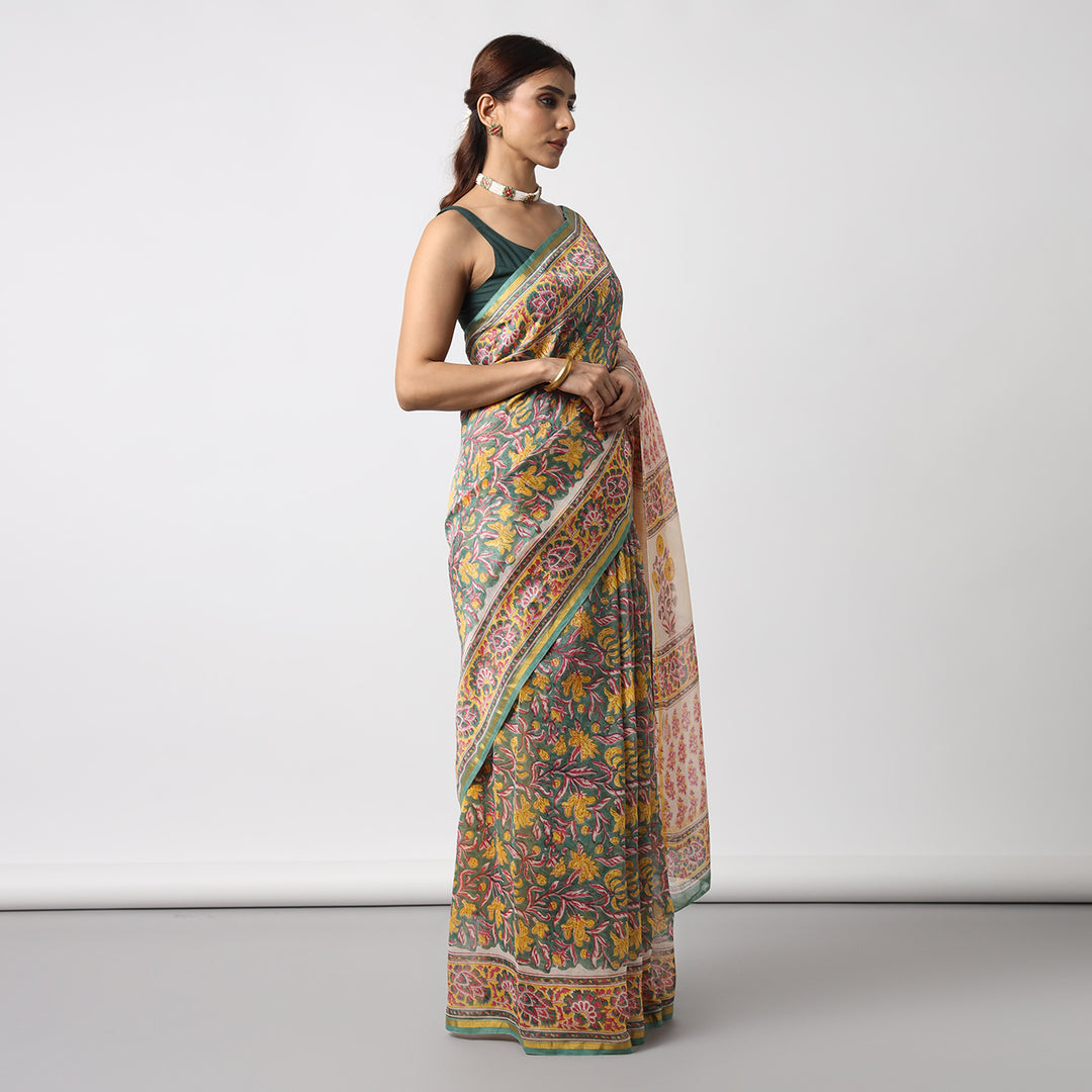 Garden of Secrets -Cotton Silk Saree