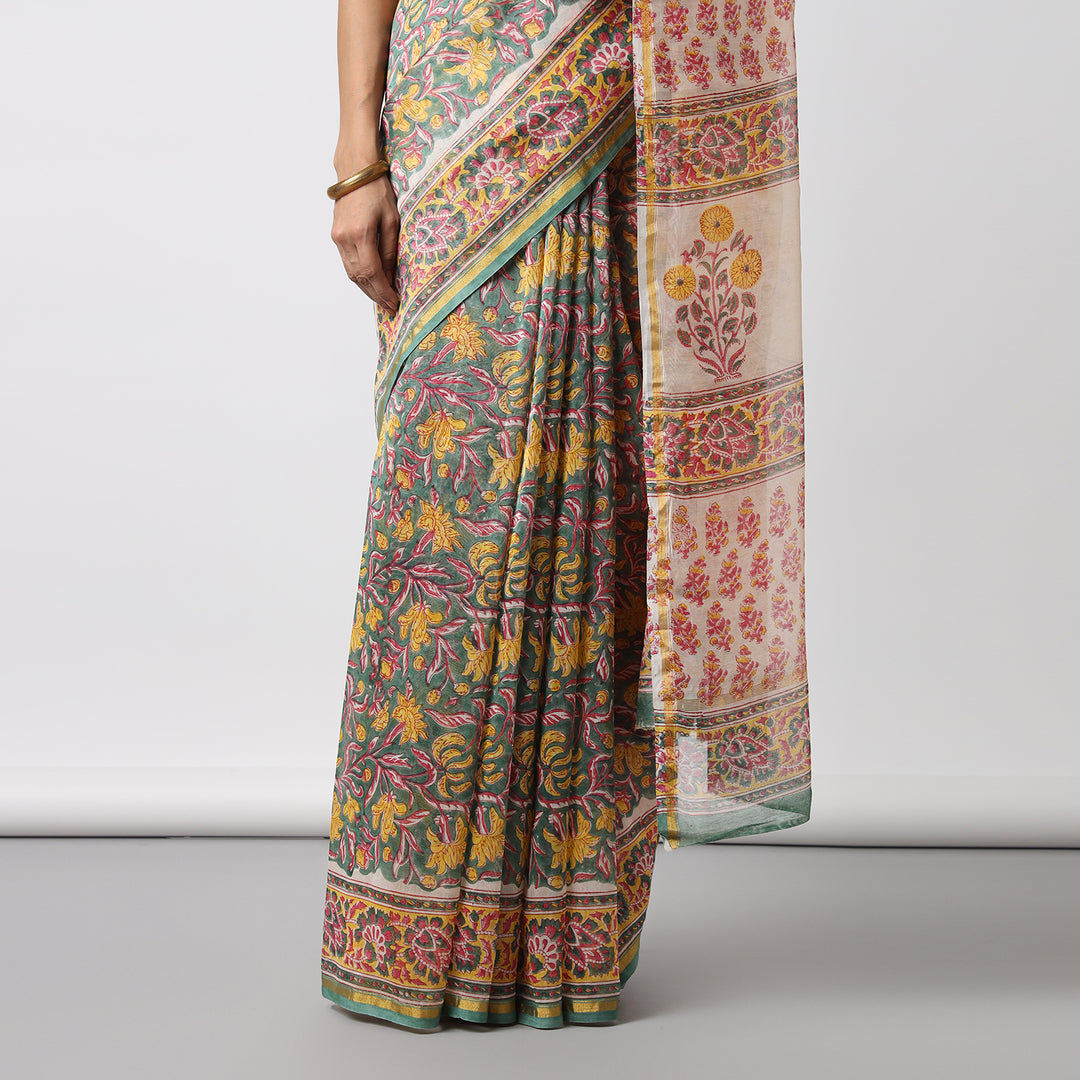 Garden of Secrets -Cotton Silk Saree