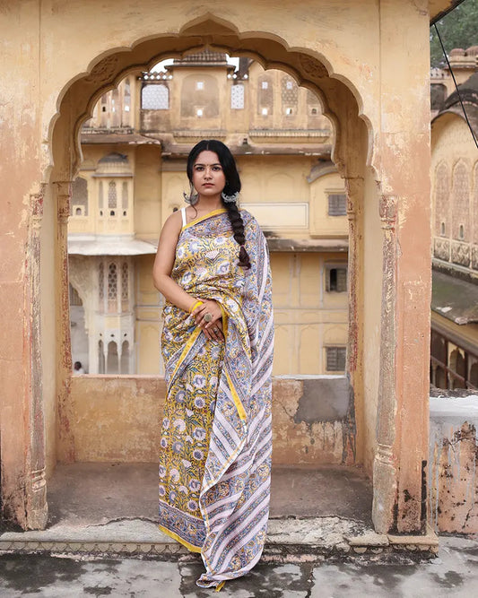 Jasmine Joy -Cotton Silk Saree