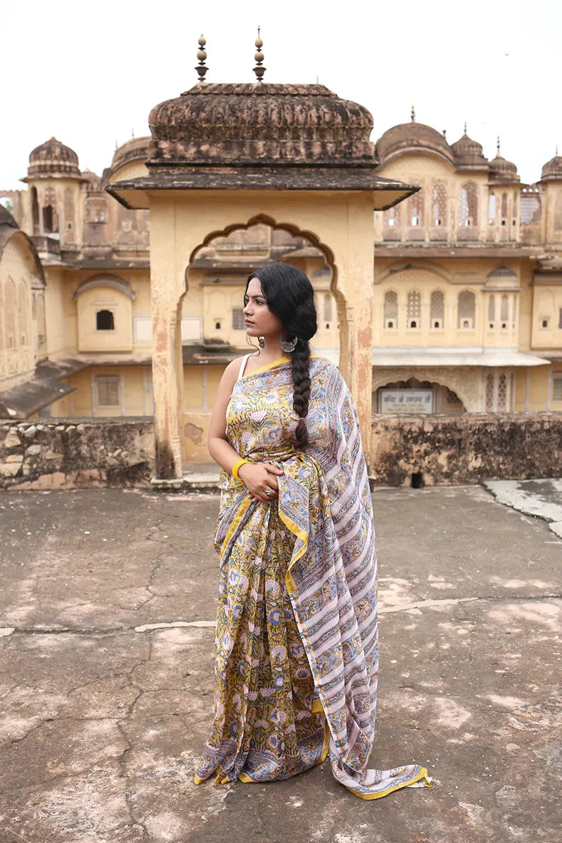Jasmine Joy -Cotton Silk Saree