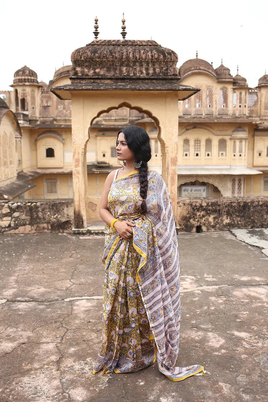 Jasmine Joy -Cotton Silk Saree