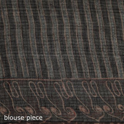 Multicolor Azrak Print Mul Cotton Saree With Unstitched Blouse Piece