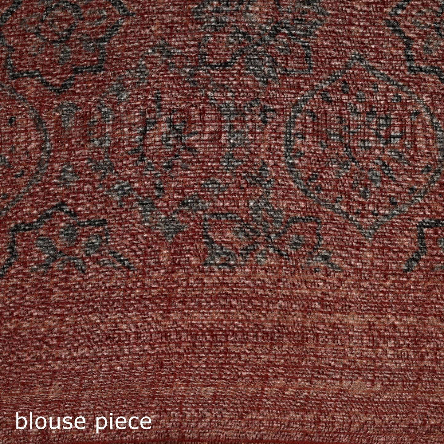 Multicolor Azrak Print Mul Cotton Saree With Unstitched Blouse Piece