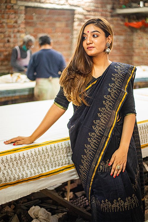 BINGO PRINTED COTTON SILK SAREE