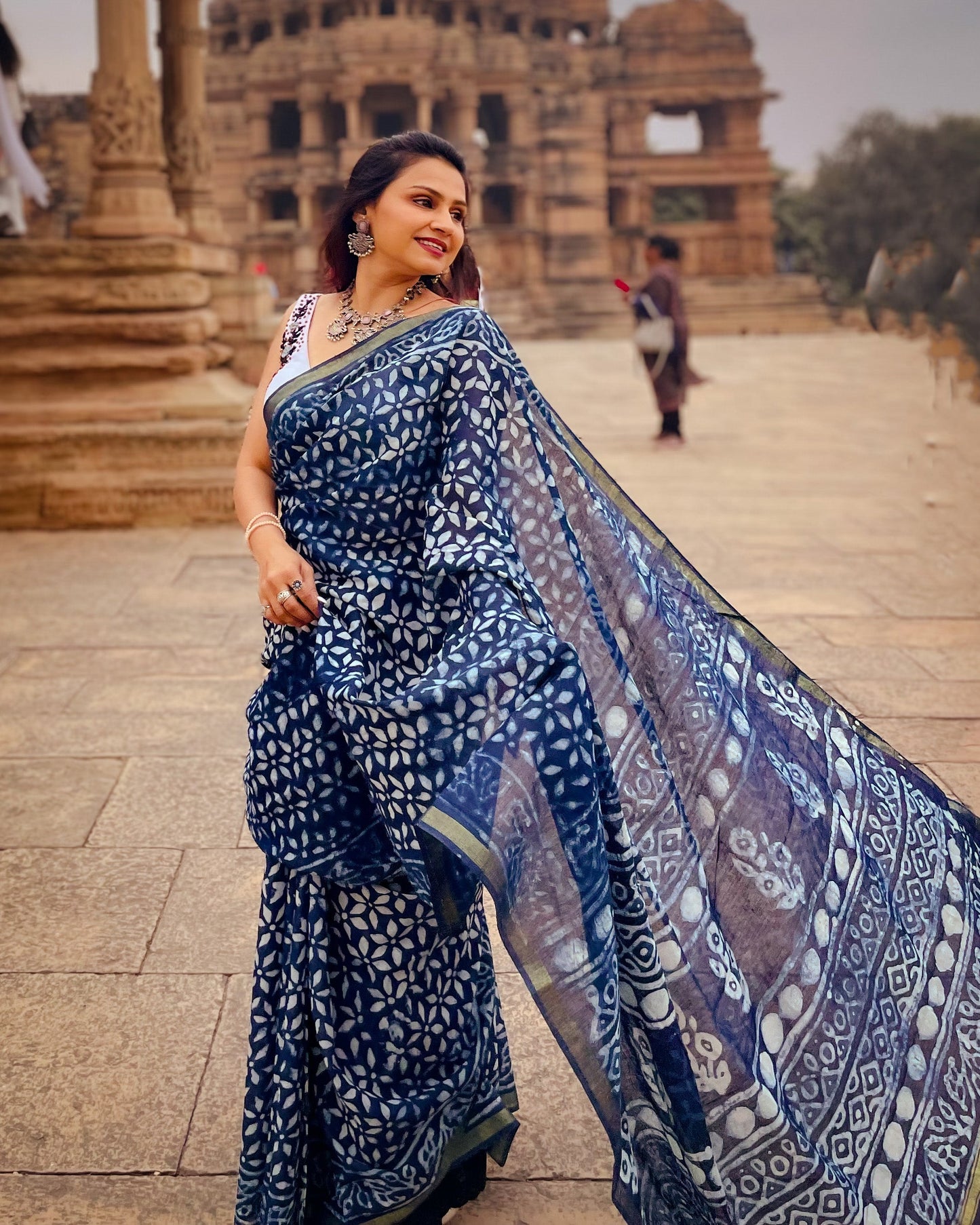 MULAN BLUE COTTON SILK SAREE