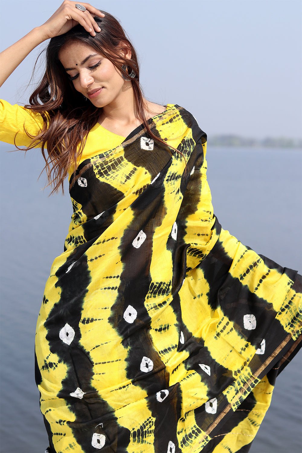 "KAALI PEELI" COTTON SILK SAREE