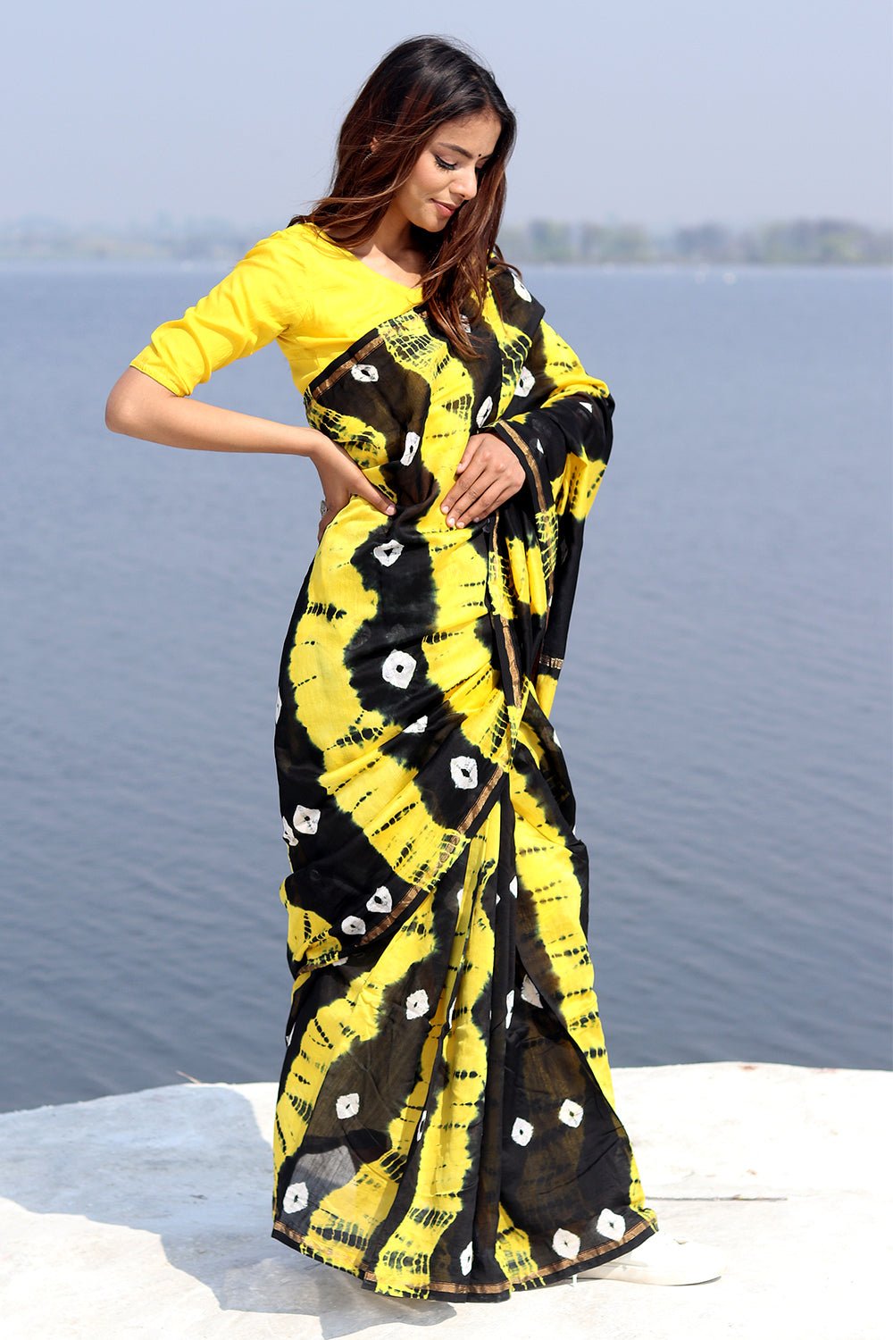 "KAALI PEELI" COTTON SILK SAREE