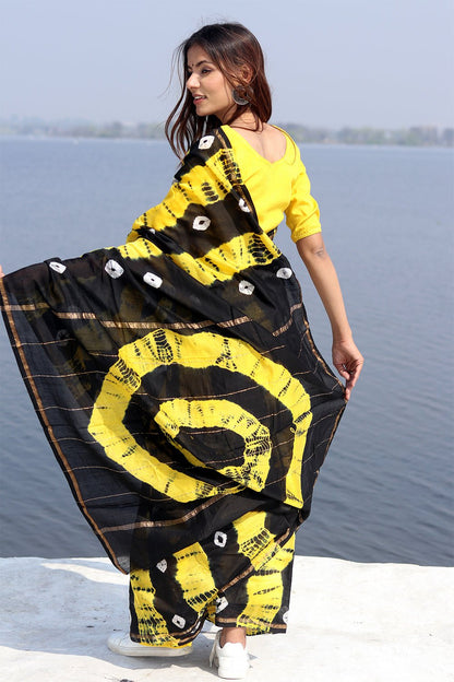 "KAALI PEELI" COTTON SILK SAREE