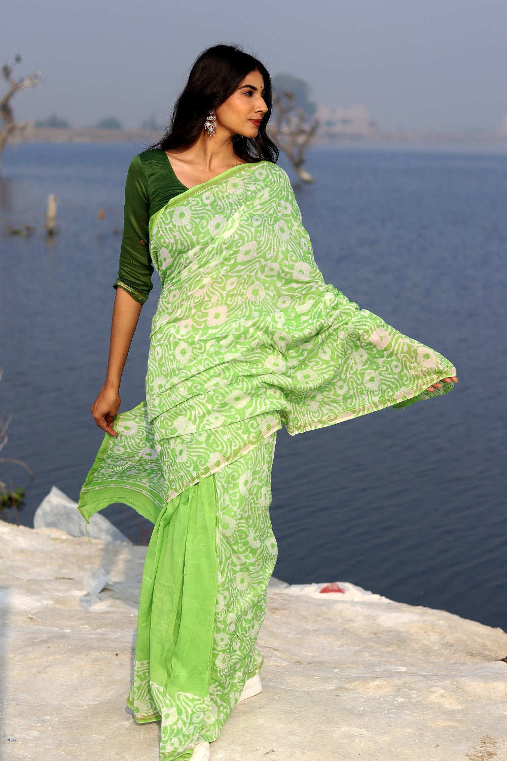 "KACHI KAIRI" BATIK COTTON SILK SAREE