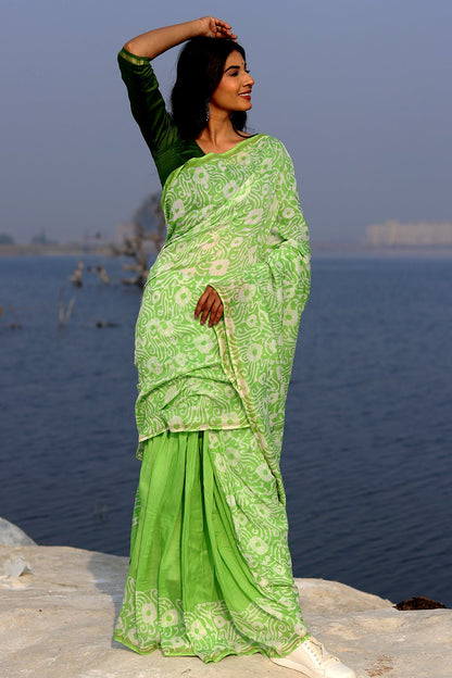 "KACHI KAIRI" BATIK COTTON SILK SAREE