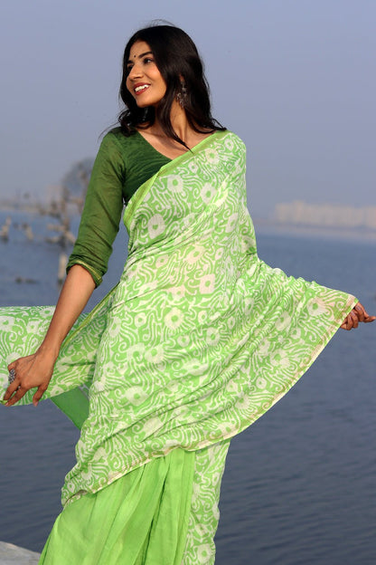 "KACHI KAIRI" BATIK COTTON SILK SAREE