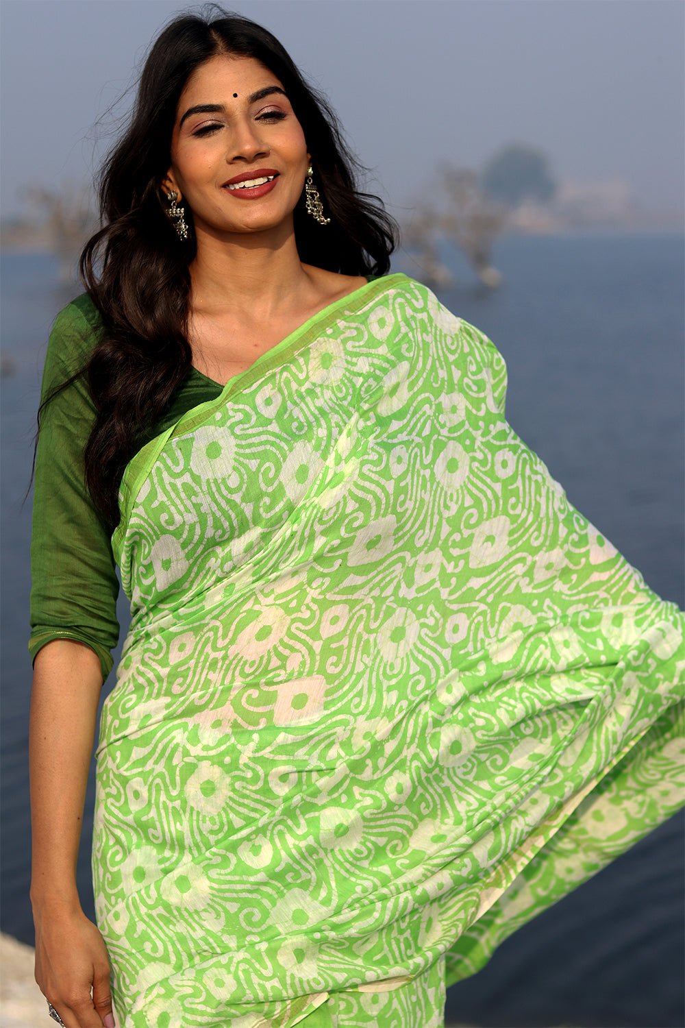 "KACHI KAIRI" BATIK COTTON SILK SAREE